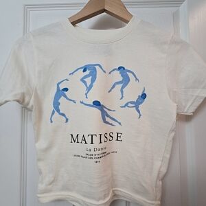 Matisse Graphic Tee in Cream and Blue